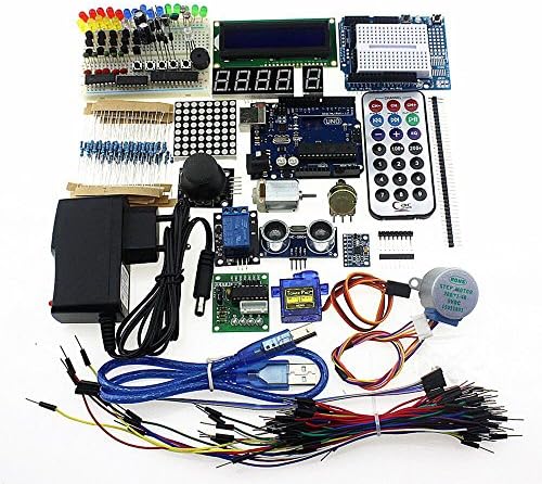 Mihappy UNO R3 Project Complete Starter Kit with UNO R3 Controller Board, LCD, Servo, Prototype for Arduino MEGA2560 NANO