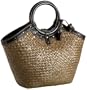 Magid Classic Matte Straw Bracelet Tote,Khaki,one size