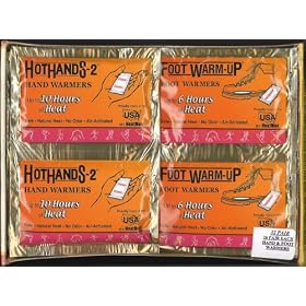 HeatMax COMBO Pack! 16 Pair HotHands-2, 16 Pair Foot Warm-Ups.