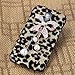 Bling Diamond Gold Bow Bowknot Glitter Leopard Hard Back Case Cover Skin For Samsung Galaxy S4 Mini i9190 Phone