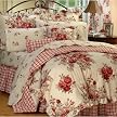 - Taupe Sarah's Rose Comforter Set - Queen