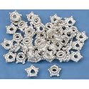 Star Bali Bead End Caps Silver Plated 7.5mm Approx 45