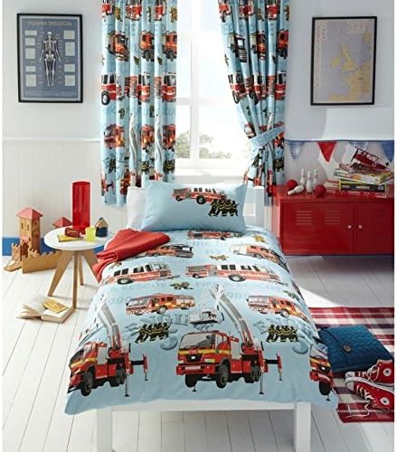 Fire Engines Double Duvet Cover and Pillowcase Set