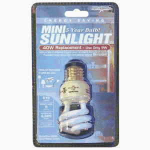 Lights of America 2809S Mini Sunlight Twist Bulb by 