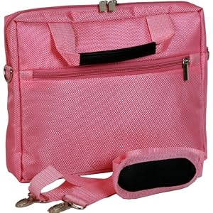 11 inch Pink Laptop Notebook Case Carry on Briefcase / Shoulder Messenger Bag