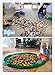 Homecube Large 60 Inch Diameter Portable Kids Toy Storage Bag and Play Mat Lego Toys Organizer Folds Up Quickly  Easily into A Shoulder Bag,Perfect for Nursery Storage and Organization (Green)