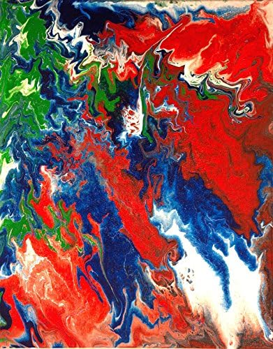 Mouth Fire Dancer - Original Painting with Acrylic & Sand on Canvas 20" X 16" X 0.5"