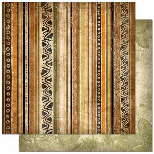 Stripe 12X12 Zoology Collection Paper (Bo Bunny) 