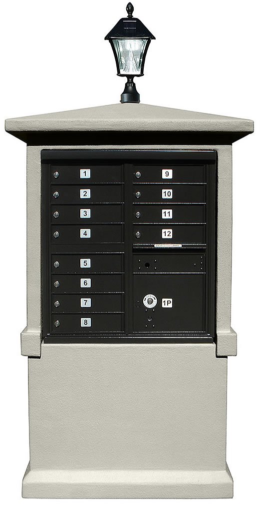 Amazon.com : Qualarc Stucco Tall Pedestal CBU Mailbox Center ...