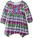 Bonnie Jean Girls' Tribal Knit Print Sharkbite Hem Dress