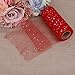FENICAL Sequin Roll Spool Tulle Roll Gift Wrap for Wedding Christmas Party Decoration 6 Inch 25 Yard (Red)