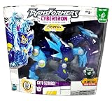 Hasbro Year 2006 Transformers Cybertron Series Jungle Planet Ultra Class Long exposure 8 Inch Tall Robot Action Figure with Lights and Sounds - CRYO SCOURGE with Key Activated Blazing Eyes and Scream and Tail that Becomes Axe (Vehicle Mode: Three-Headed Dragon)IMAGE