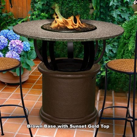 California Outdoor Concepts 2050 Cb Pg9 Sun 48 Del Mar Balcony Height Fire Pit Brown Slate Grey Glass Sunset Gold 48 In Fongbeerlokirati