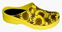 Alpro Clogs ''Jolly Picture Clog'' aus PU in sunflowers yellow mit schmalem Fussbett und antistatik Sohle