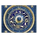 Jigsaw Puzzle Rectangular of Blue Marble Zodiac Signs and Symbols