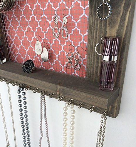Jewelry Organizer, Earring Holder, Necklace Holder, Barnwood Frame, Jewelry Holder, Jewelry Display, Hanging Jewelry Organizer, Wood Jewelry Organizer, Wall Mount Jewelry Holder