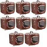 Petmate Curvations Brown Zebra 18x14x12 Dog Cat Pet Carrier 8 pk