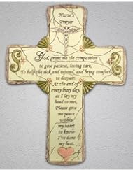 Home: Nurse Cross Nursing Gift With Caduceus And Nurses Prayer Stone Look - Banberry Designs