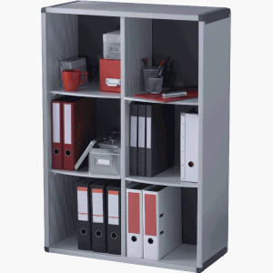 Fastpaperflow Büroregal Polystyrol 1148x790x330mm (HxBxT) grau