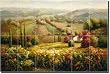 "Golden Landscape" Glass Tile Wall Floor Mural 24" x 36" Kitchen Shower Backsplash
