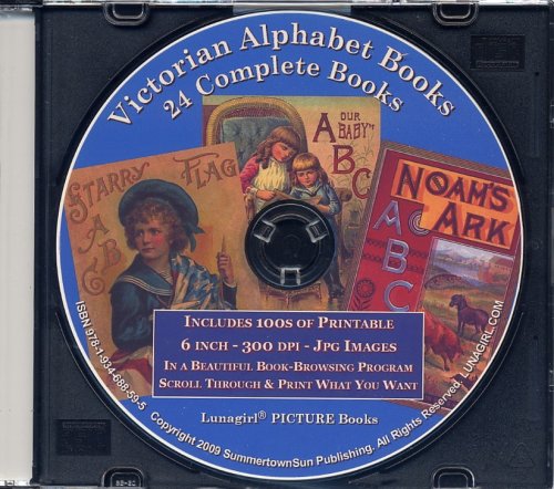 Lunagirl PICTURE Books - 24 Complete Victorian Alphabet Books in Printable Images