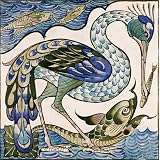 Heron and Dolphin, by William De Morgan (Print On Demand)