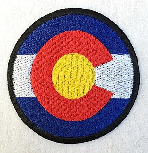 Colorado State Flag Patch USA American CO Embroidered Iron on / Sew on MOD Scooter Patches Logo Badg
