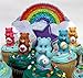 CARE BEARS 14 Piece Birthday CUPCAKE Topper Set, Featuring 10 Care Bear Figures, Decorative Themed Accessories, Figures Average 2