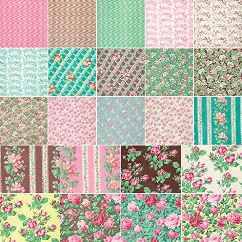 Verna Mosquera SNAPSHOT Fat Quarter Bundle 30 Precut Cotton Fabric Quilting FQs Assortment Roses Free Spirit