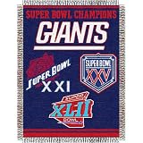 New York Giants NFL Super Bowl Commemorative Woven Tapestry Throw (48x60)