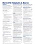 Microsoft Word 2010 Templates & Macros Quick Reference Guide (Cheat Sheet of Instructions, Tips & Shortcuts - Laminated Card)