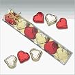Red and Gold Hearts Caramel Filled Milk Chocolate Gift Box (3 Oz)
