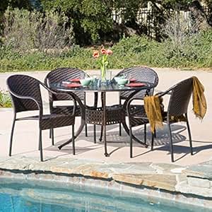 www.lvspeedy30.com : August 5 Piece Outdoor Patio Dining Set - Weather Resistant Cast Aluminum and ...