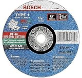 Bosch CC1M700 7-Inch by 1/8-Inch A24R-BF Grit Metal Cutting Abrasive Wheel with 5/8-Inch and Diamond Knockout Arbor, 25 Pack