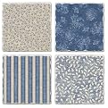Tumbled Tile Coasters Blue pattern