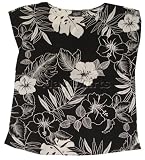 Pullover Blouse - Exquisite Hawaiian Cap Sleeve Side Slits Women's Hawaiian Aloha Pupu Top