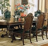 Set of 2 Dining Chairs Toasted Chestnut Finish with Black Bycast