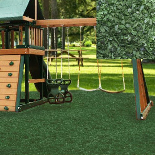 Swing Set Playground Rubber Mulch 75 Cu Ft Pallet Forest Green HYGNAvvdswqgz