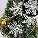 Malloom 30Pcs Christmas Tree Hanging Snowflake Decoration White Snowflake Orngament