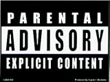 Parental Advisory Explicit Content - Black & White 4 1/8" x 3 1/4" Sticker / Decal