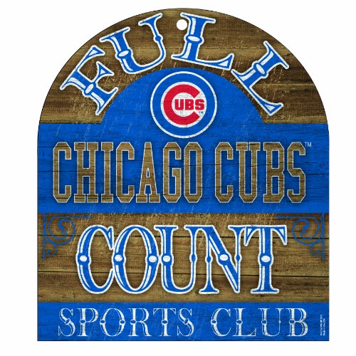 MLB Chicago Cubs 10-by-11 Wood Sign