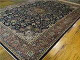 IMAGE OF 8'11 x 12'6 Navy Blue Persian Hand Knotted Sarough Rug