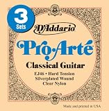 D'Addario EJ46-3D Pro-Arte Nylon Classical Guitar Strings, Hard Tension, 3 Sets