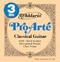 D'Addario EJ46-3D Pro-Arte Nylon Classical Guitar Strings, Hard Tension, 3 Sets