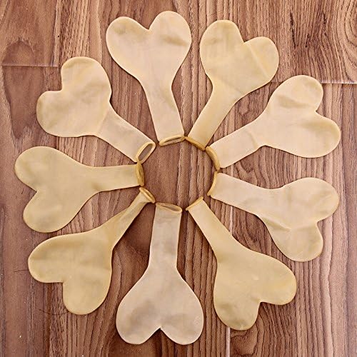 Stuffwholesale 12" Transparent Heart Balloons 10-pack