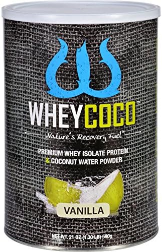 WheyCoco Whey Isolate Protein and Coconut Water - Premium - Powder - Vanilla - 21 oz