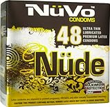 Nuvo Condoms Nude Ultra Thin Lubricated Premium Latex Condoms,48-count