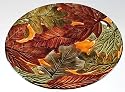 Fallen Leaves Glass Birdbath