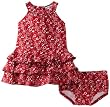 Hartstrings Baby-Girls Infant Bandana Print Cotton Spandex Dress And Diaper Cover Set