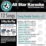 ASK-1562 Karaoke: Young Female Country 3 With Karaoke Edge, Featuring Hits in the Style of Carrie Underwood, Lady Antebellum, Miranda Lambert, and Taylor Swift
